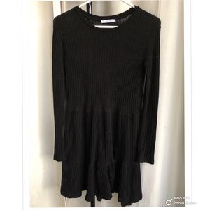 Black midi long sleeve dress